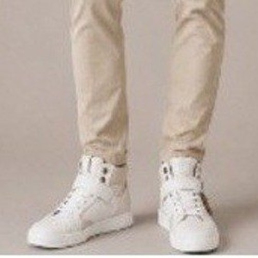 Birkenstock Men's White Ranga Suede Leather High Top Sneakers Size 10.5